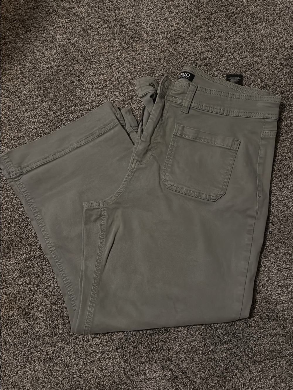 Olive Green Straight Leg Pants